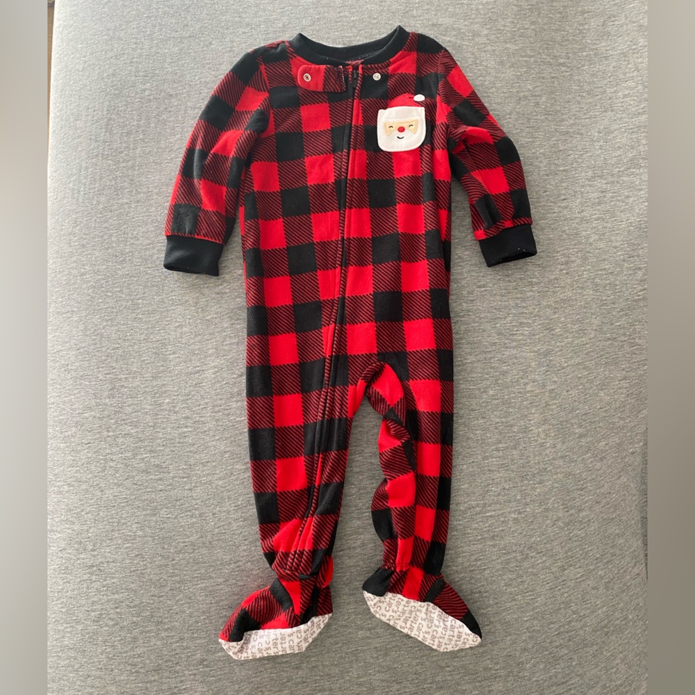 Carter’s 1-piece Santa Fleece Footie PJs